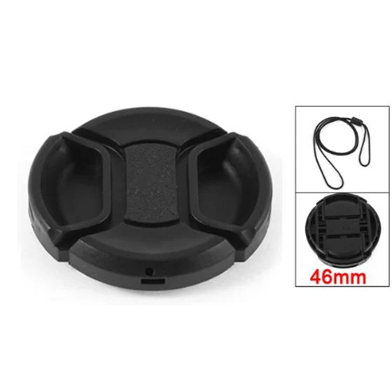 Universal 46mm Center Pinch Front Lens Cap for DSLR Camera