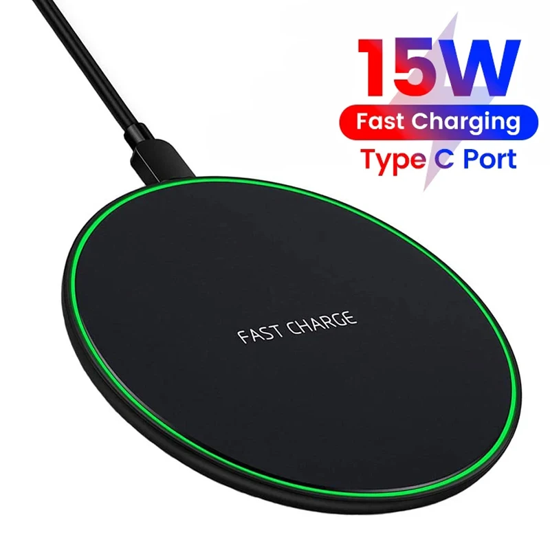 15W Wireless Charger Pad For iPhone 14 13 12 Pro max 8 Plus Induction Fast Wireless Charging Station For Samsung Xiaomi Huawei