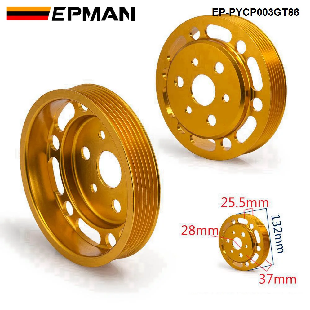 EPMAN Light Weight Crank Pulley Power Steering For Toyota GT86 Subaru BRZ Scion FRS EP-PYCP003GT