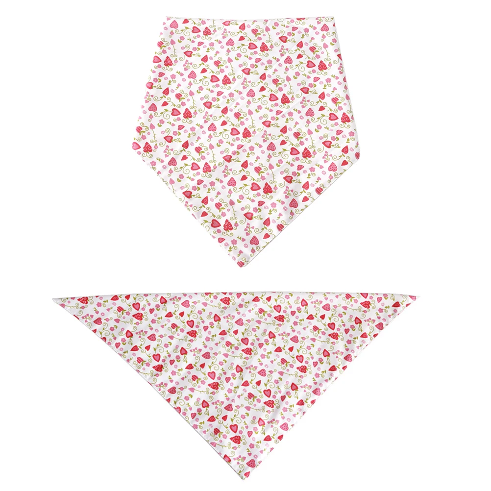 

Cute Loving Heart Scarf Pet Towel Cotton Saliva Bandana Dog Bib Triangle Scarves Accessories 25-28Cm Neck Size