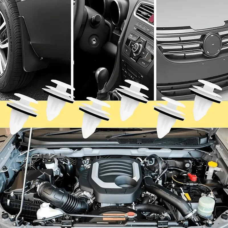 33 pcs Auto Door Card Clips, Universal Car SUV Compatible, suitable for Vehicle Body Assembly, Vibration Dampening Pad