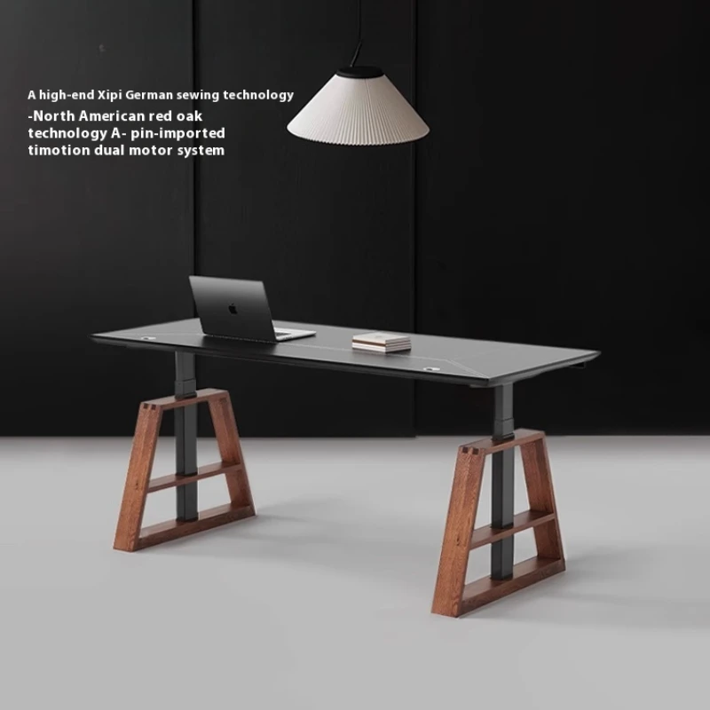 Asthetic Black Designer Table Adjustable Elevate Modern Electric Desk Standing Executive Writing Escritorio Office Furniture