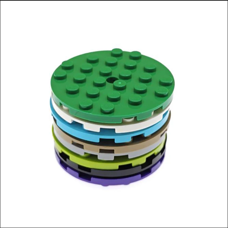 11213 Plate, Round 6 x 6 Dots With Hole Bricks Compatible With lego 11213 Children's DIY Educational Building Blocks Technical