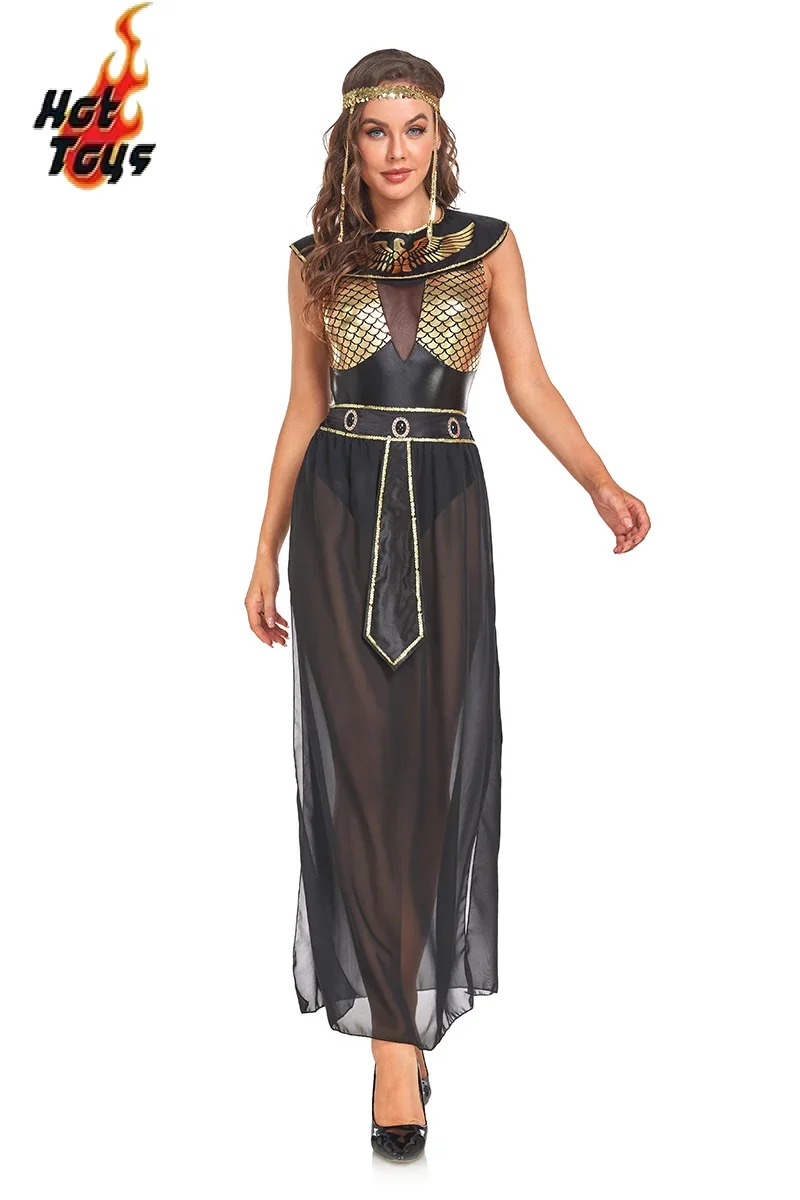 Costumes médiévaux d'Aleopatra pour femmes adultes vêtements de cosplay d'Halloween robe de paupières de princesse éma