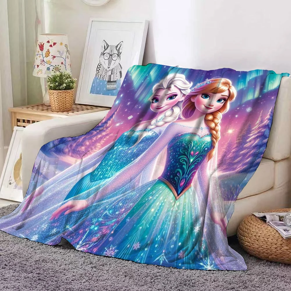 

Disney Frozen Princess Flannel Thin Blanket.Four Season Blanket. Travel Picnic,for Sofa,Beds,Living Rooms,Fluffy Blanket Gifts