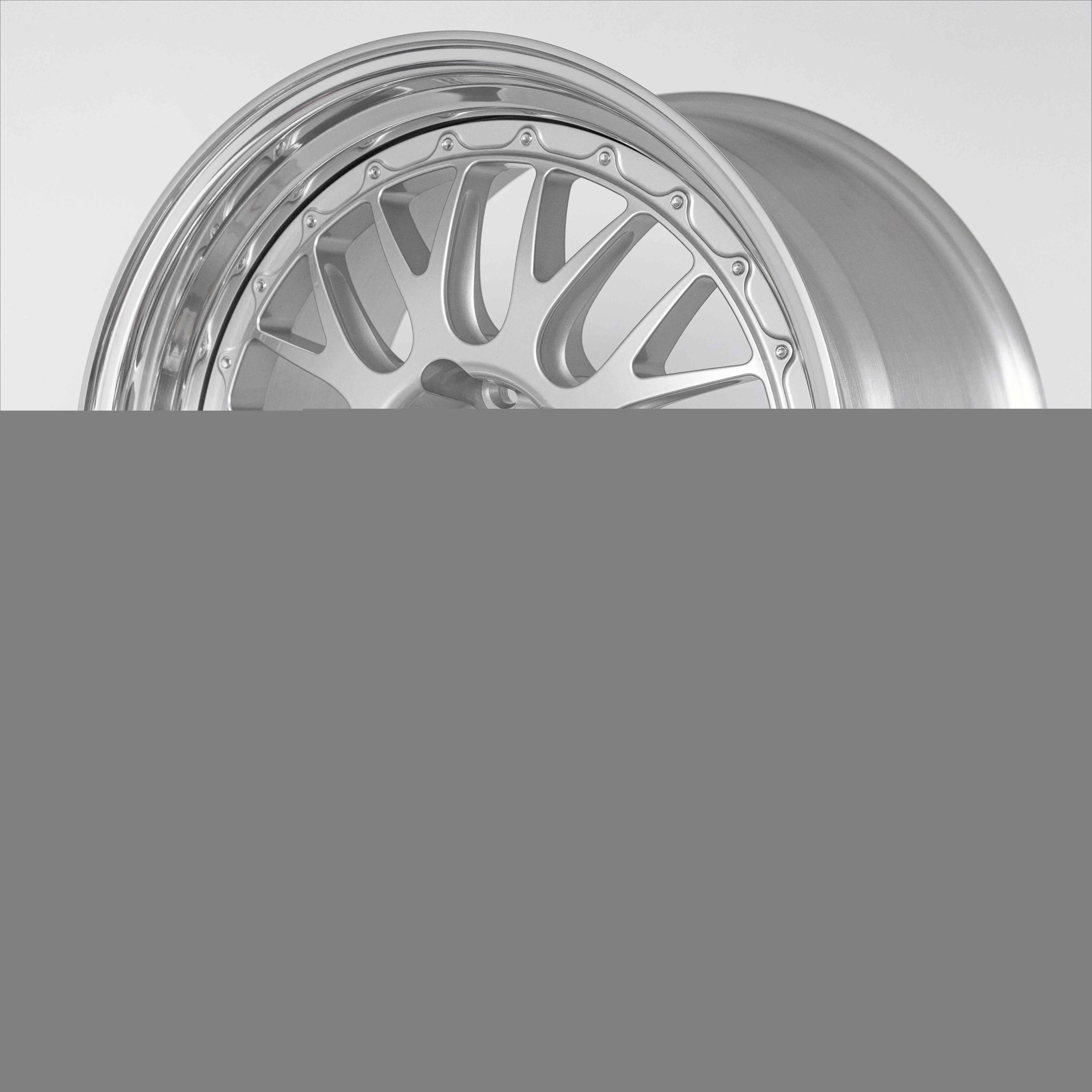 Bku E88 مزورة 3 قطعة ل E90 E46 M3 E60 E92 F10 F80 F87 M2 18 19 بوصة مخصص الفضة 5X120 سبيكة سيارة حافة خطوة مزدوجة الشفاه