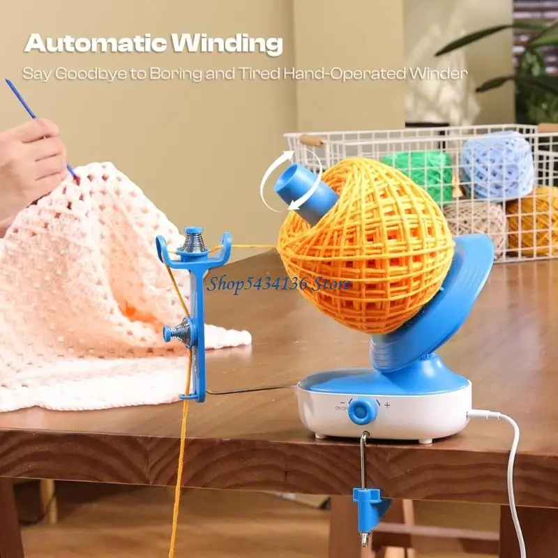 

H7ED Electric Yarn Winder for Crocheting Knitting Automatic Yarn Spinner Yarn Ball Winder Knitting Accessories Easy to Use