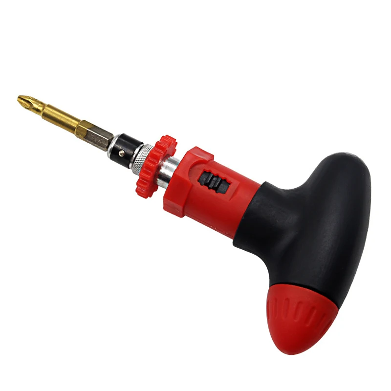 1pc 1/4 Inch Ratchet T Type Screwdriver Handle For 6.35MM Shank Bits Household Screw Driver Bit Holder Tool