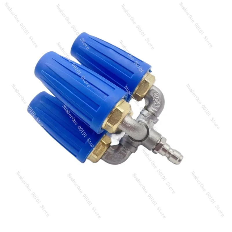 

Водяной пистолет высокого давления, вращающаяся насадка, медное сопоставление, четырехходовой соединитель водопроводной трубы из нержавеющей стали TIP1/4 4000PSI