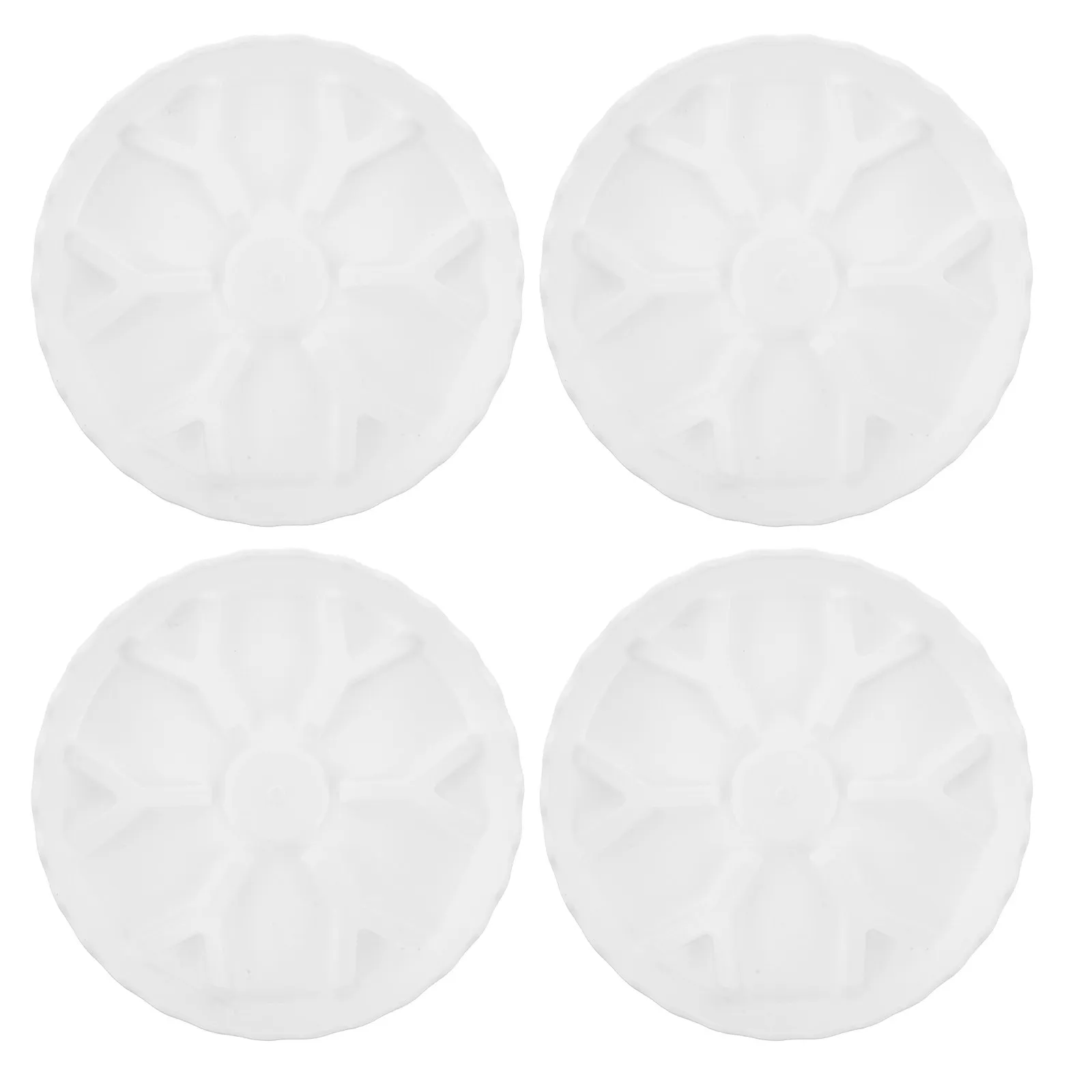 4Pcs Flower Pot Tray Thick Plastic Plant Saucer Base Round Wave Edge Drip Tray Pot Saucer Indoor Outdoor Garden