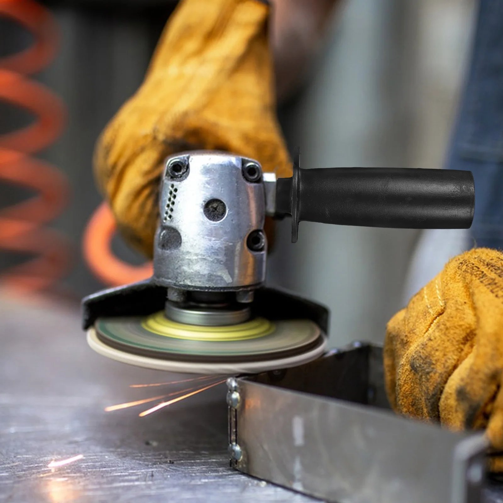 

2pcs Angle Grinder Handle Auxiliary Threaded Side Grip for Plastic Grinders Black Replacement NonSlip Polishing Machine Handle