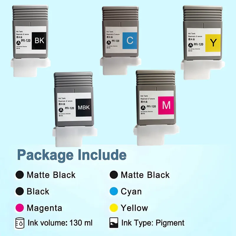 PFI 120 PFI-120 Ink Cartridge For Canon ImagePROGRAF TM-200 TM-205 TM-250 TM-300 TM-305 TM-350 GP-200 GP-300 Printer