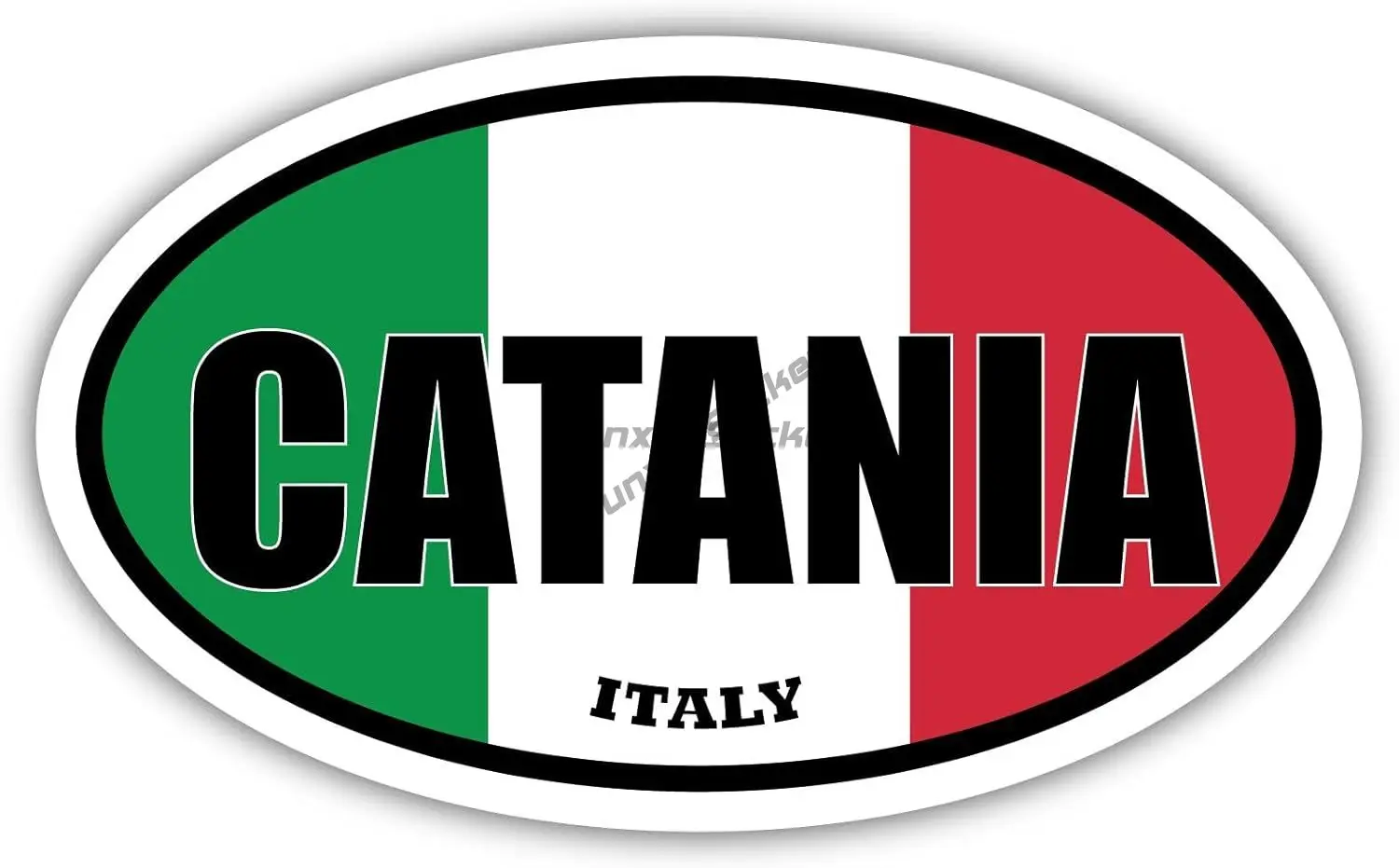 CATANIA ITALY Flag Car Sticker Construction Toolbox, Hardhat, Lunchbox, Helmet, Mechanic, Luggage Sticker 3