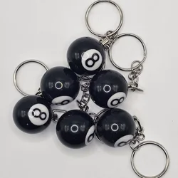 Handmade Fashion Billiards 8-Ball Snooker Keychain Y2K Star Charm 8-Ball Accessories