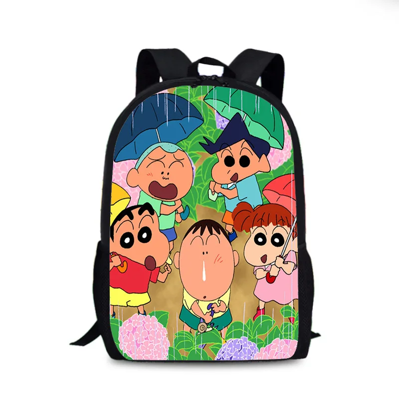 

Детский повседневный рюкзак с карандашом Shinchan, водонепроницаемый холщовый рюкзак с графическим рисунком, легкий школьный рюкзак для мальчиков и девочек