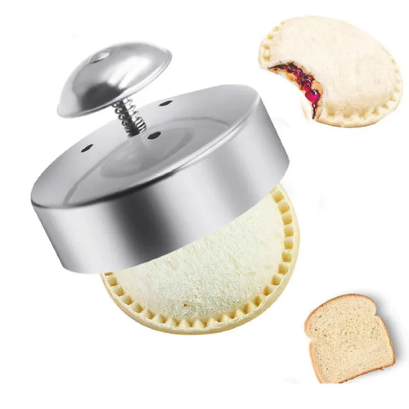 Hamburger Pie Sealer Mold Bread Round Stainless Steel DIY Sandwich Cutter BakingStainless Steel Sandwich Cutting Sealing Mould