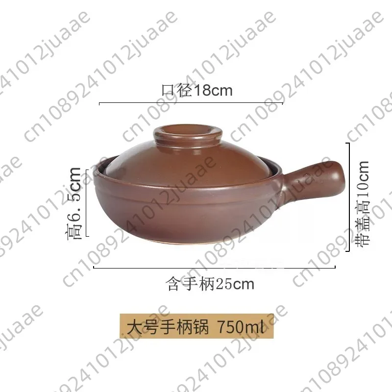 Pot Soup Casserole Ceramic Cooking Lid Stew Clay Pan Earthenware Bowl Rice Cooker Hot Porcelain Small Donabe Stockpot Handle