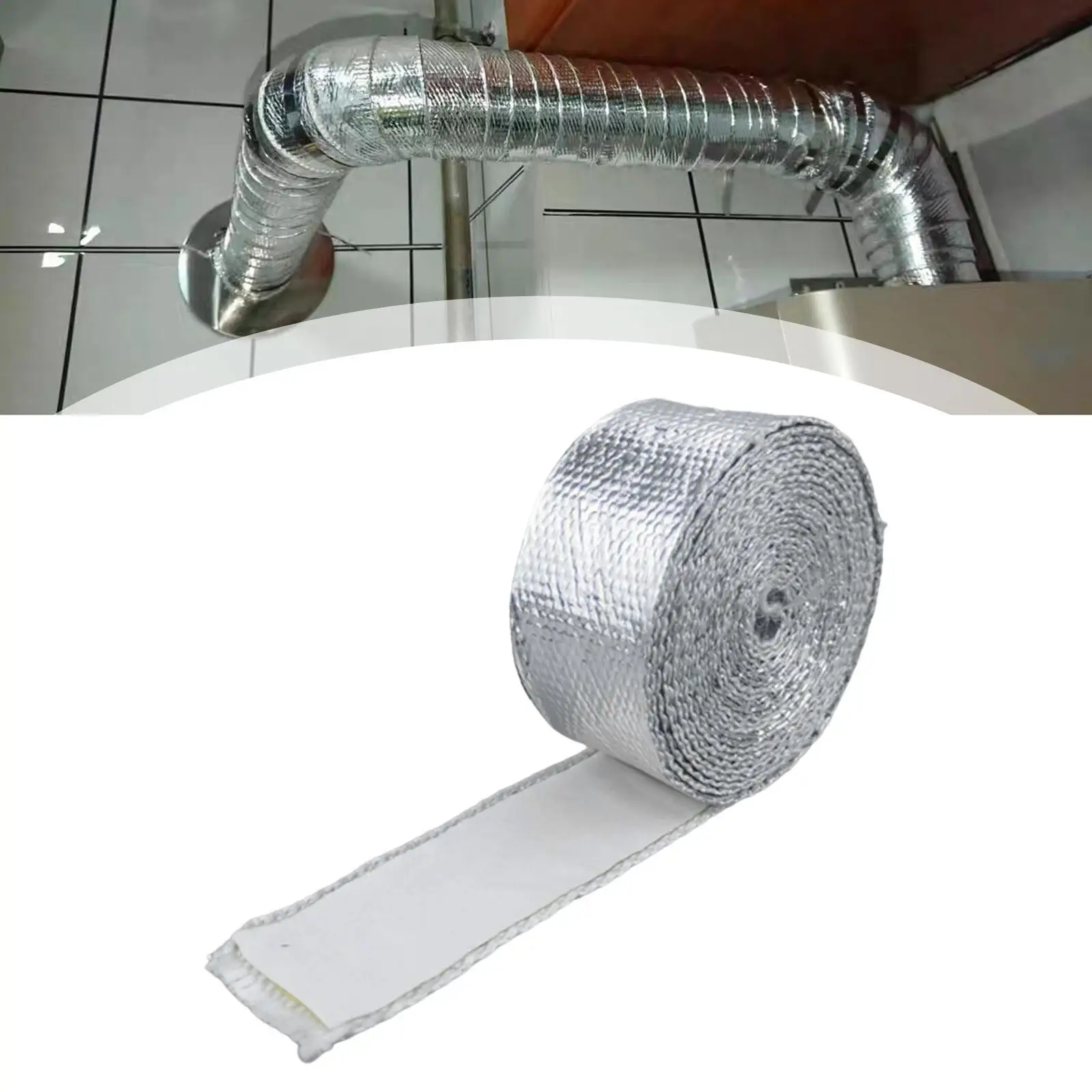 

Изоляционная светоотражающая теплозащитная лента, прочная алюминиевая фольга, стекловолоконная клейкая трубка, лента для дома, HVAC