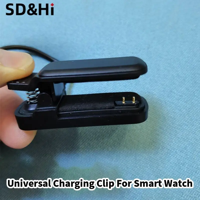 1pc 3/4mm Smart Watch 2 Pin Charger Clip 4mm 3mm Universal USB Charging Dock Cable For Smart Bracelet Wristband