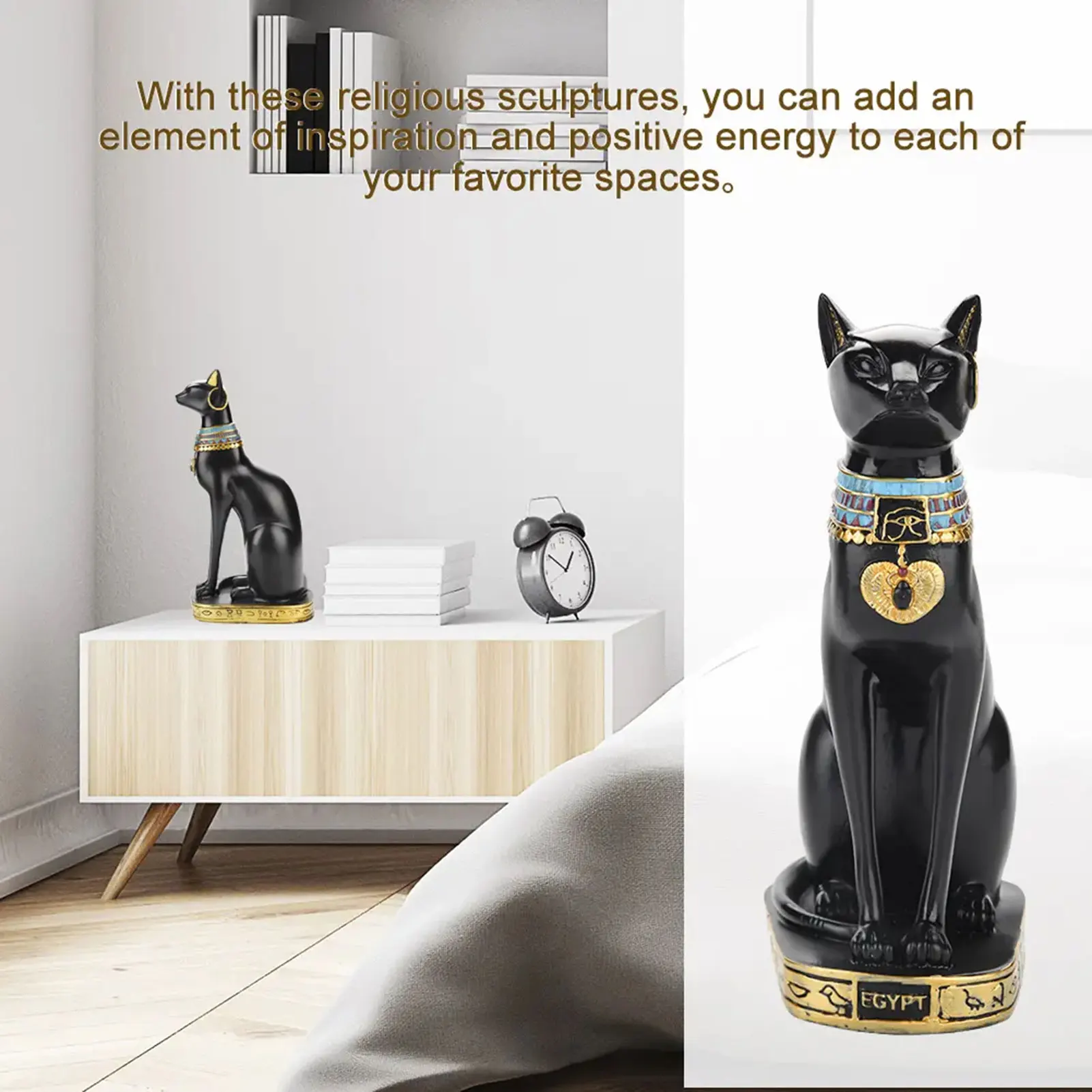 Egyptian Bastet Cat Figurine Resin Egypt Bastet Collectible Figurine Home Decor Ornament Fo Desk Car Decor Room Decor Decoration