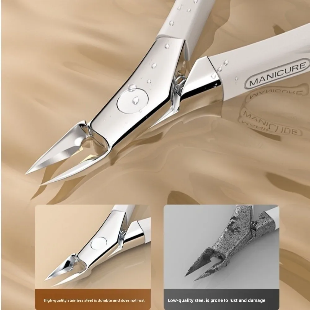 Zehennagelknipser mit großer Backe, spritzwassergeschützt, schräges Design, Nagelknipser aus Edelstahl, dicke Nägel, Trimmer für eingewachsene Nägel