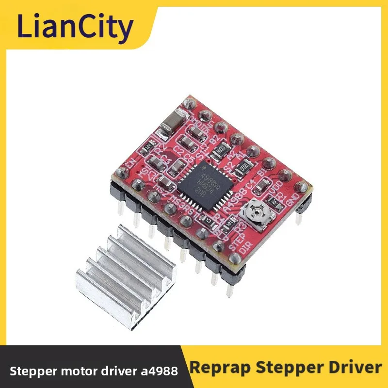 Reprap السائر سائق محرك متدرج سائق A4988 مع زعنفة التبريد #1