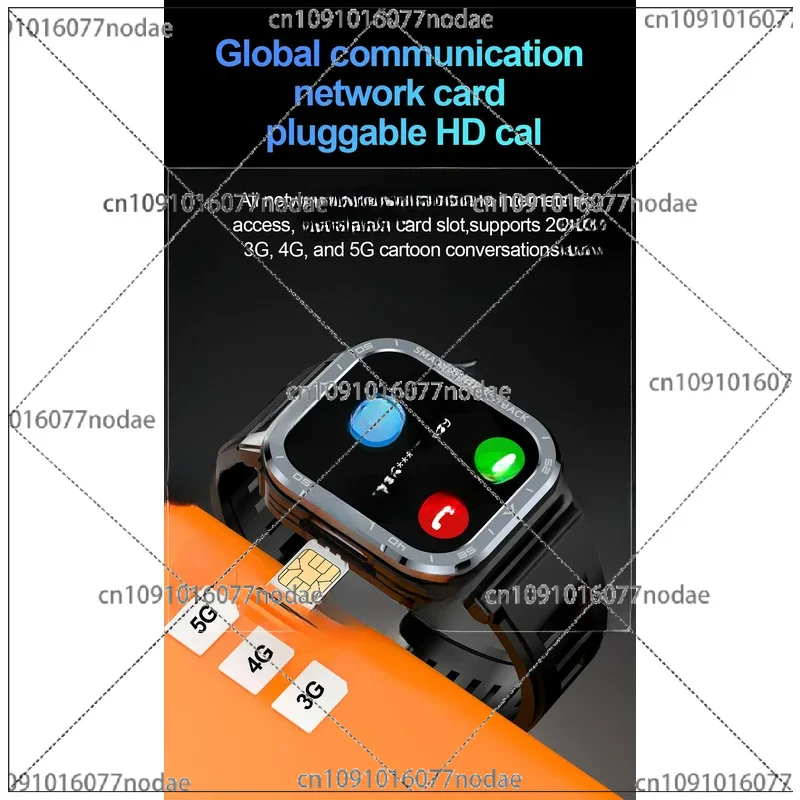 4G Sim Card Android Smartwatch 5G GPS WIFI S8 Ultra S9 Dual Camera Man 2024 Women Men Fashion Black PGD