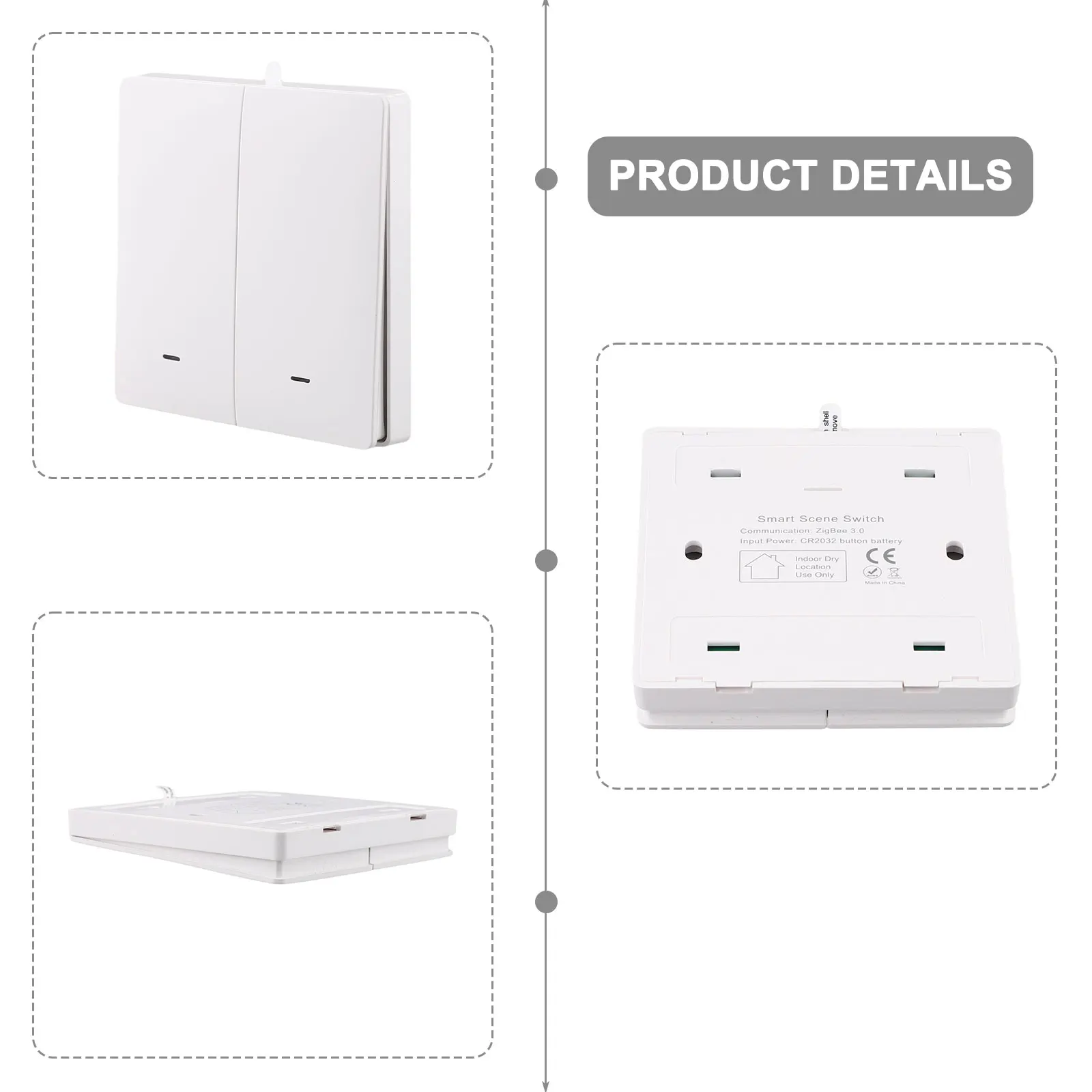 

Инструмент управления умным домом, беспроводной переключатель сцен, кнопочный контроллер, многофункциональные настройки сцен для устройств Tuya