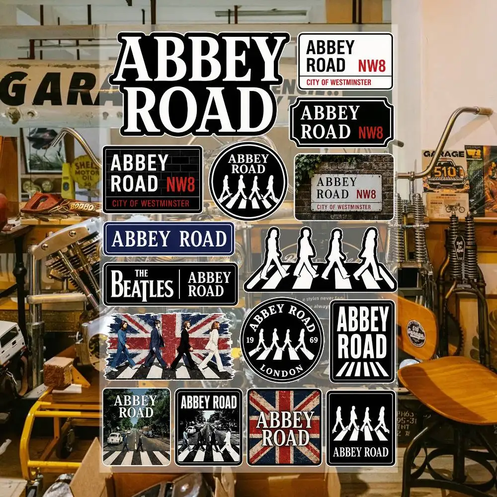 A-B-B-E-y- RoA-D- Aesthetic Graffiti Stickers Waterproof PVC Decals for Car Motorcycle Skateboard Helmet Notebook