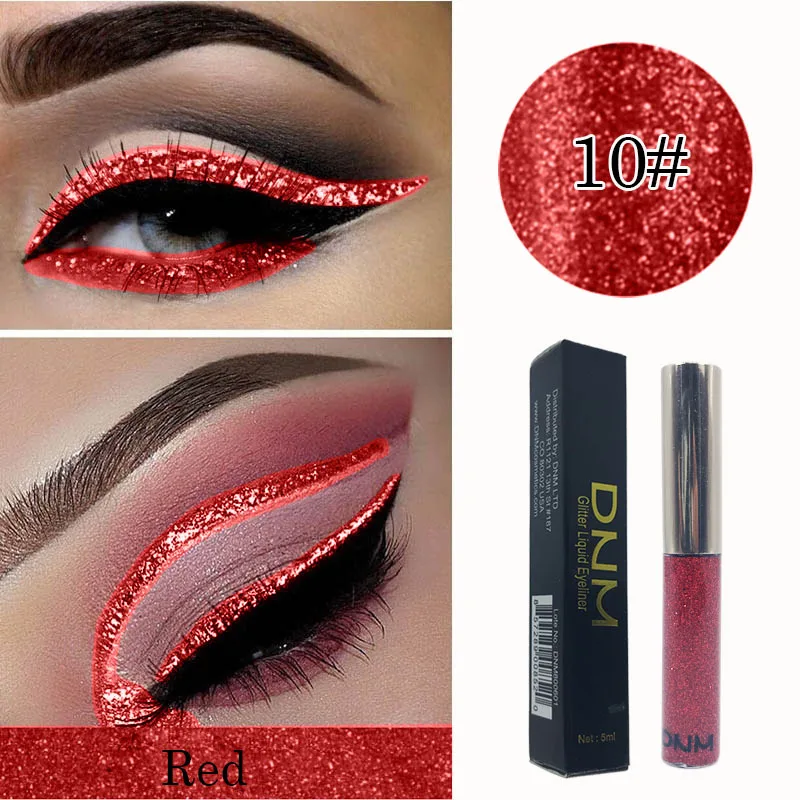 16 Farben Diamond Liquid Eyeliner Professional Silver Green Shiny Eyes Flash Langlebiger flüssiger Glitzer-Eyeliner Beauty Makeup – Detail 11