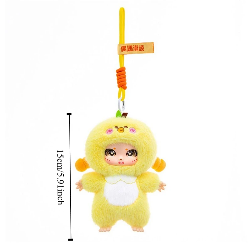 Serie di animali dai colori vivaci Design morbido e abbracciabile Animali di peluche Portachiavi Grandi occhi Cartoon Figurina in vinile Bambole Aiuto per il sonno
