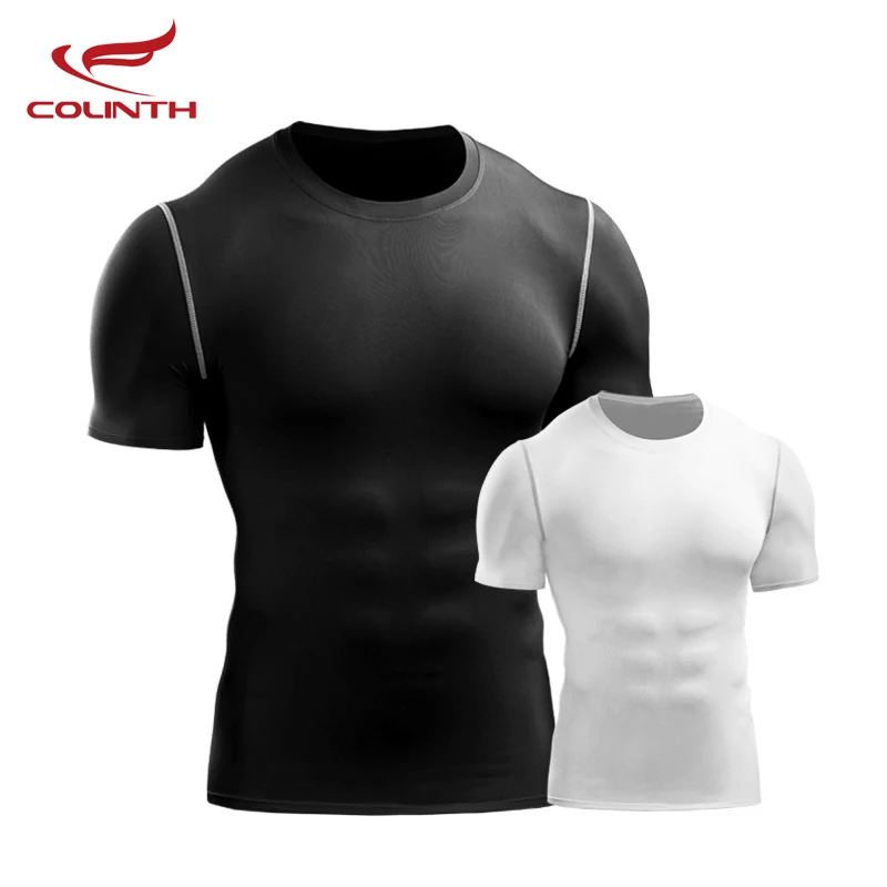 

Men Compression Tshirts Tees Sport Running Jerseys Short Sleeves Solid Tights Tops Male Underwear Fitness Gym Training Rashguard