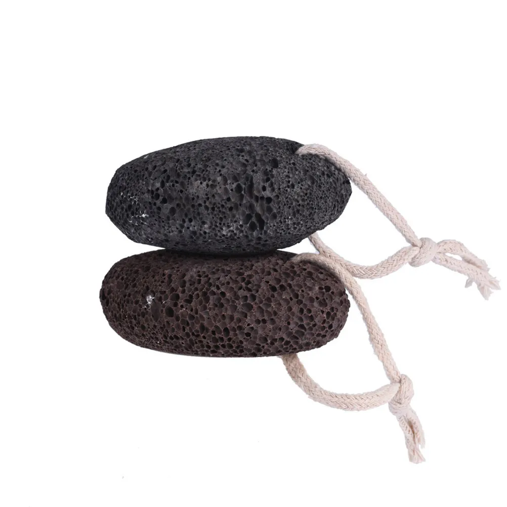 Lot de 2 pierres ponce volcaniques naturelles pour éliminer les callosités, exfolier la peau morte, soin des talons, des coudes et des mains