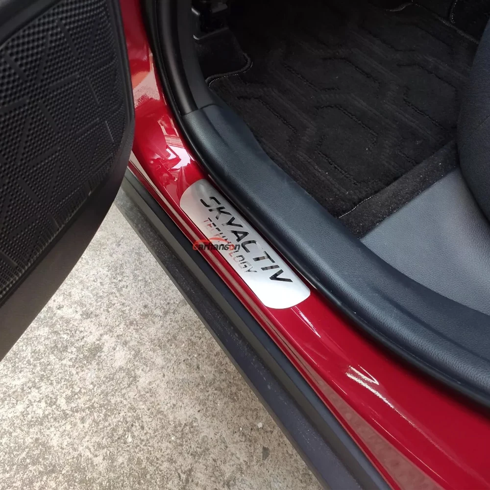 For Dacia Sandero 2023 2024 Car Accessories Door Sill Threshold Scuff Plate Protector Auto Exterior Welcome Pedal Trim Stickers