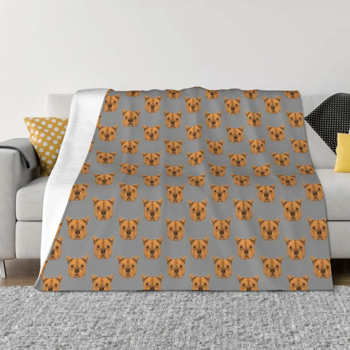 

Red pitbull Throw Blanket Luxury Brand cosplay anime Flannels valentine gift ideas Blankets