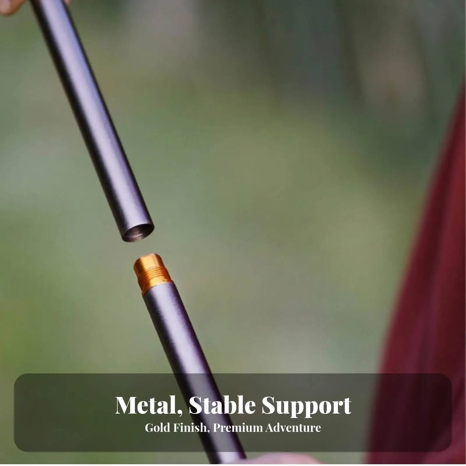 Folding Lantern Stand Lightweight Telescopic Lamp Pole with Dual Hooks Camping Light Stand with Storage Pouch Foldable