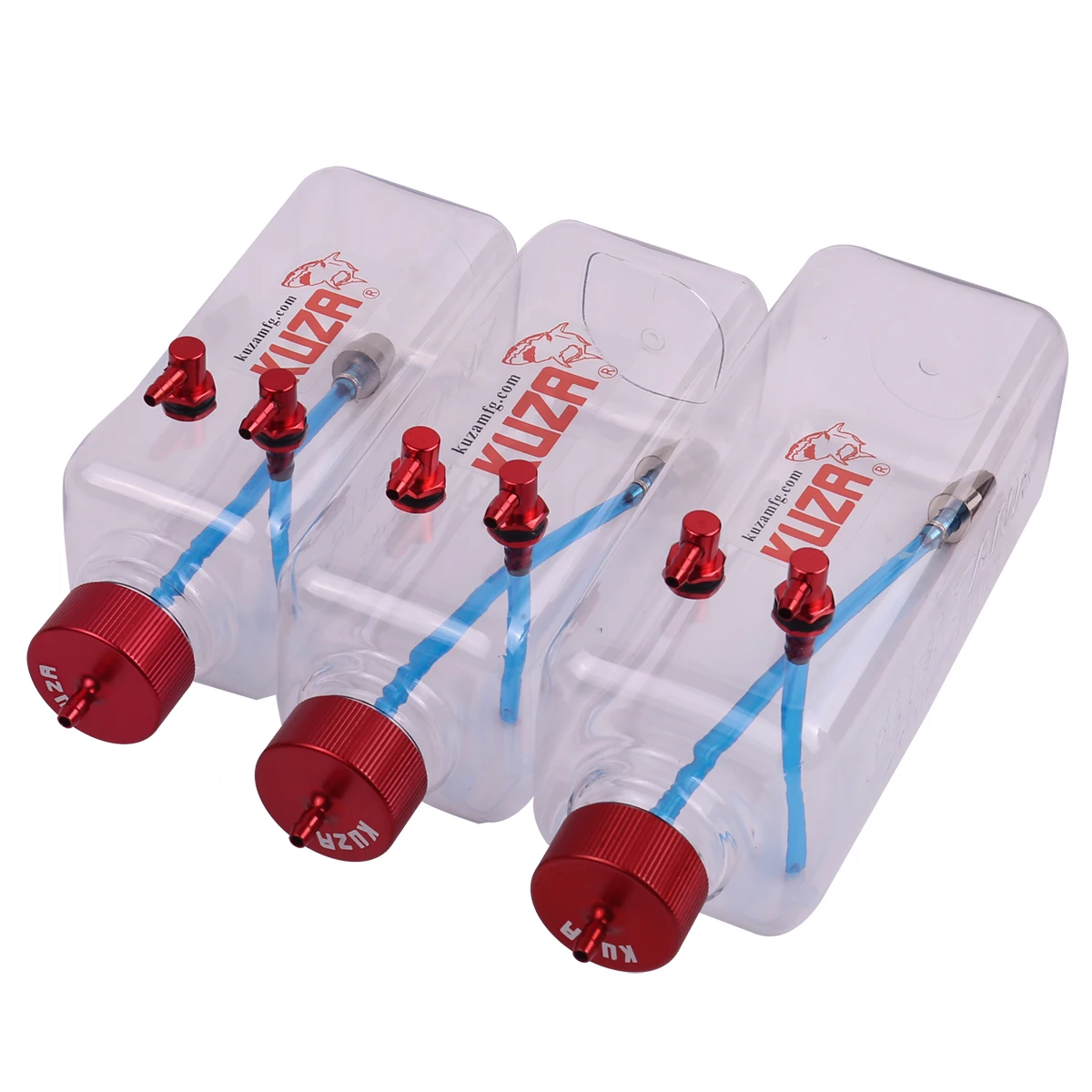 KUZA Tiger Shark V2/V3 Transparent Fuel Tank for Gas RC Airplane with CNC Aluminum Fitting