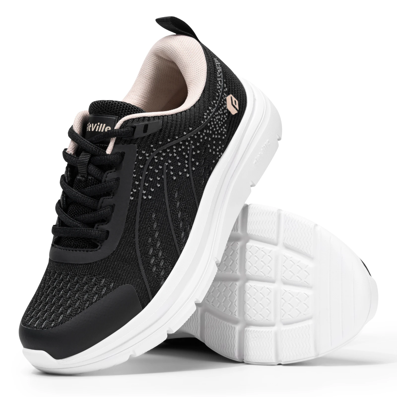 

FitVille Women's Walking Shoes Running Sneakers - Lightweight Breathable Athletic Tennis Footwear Sport Shoes