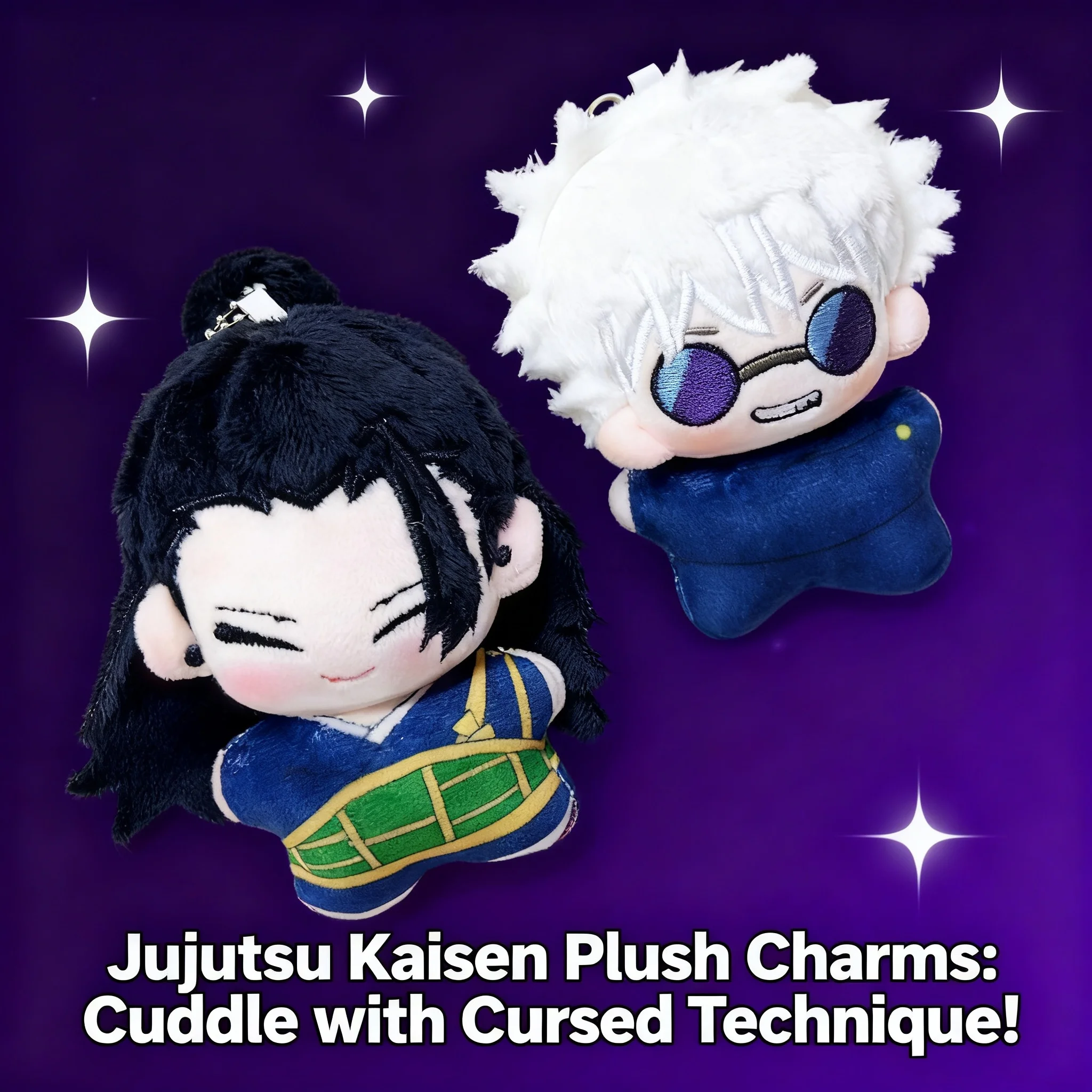 

Jujutsu Kaisen Cotton Doll Satoru Gojo Suguru Geto Plush Toy Keychain Pendant Backpack Charm 10cm Cute Anime Figure Gift for