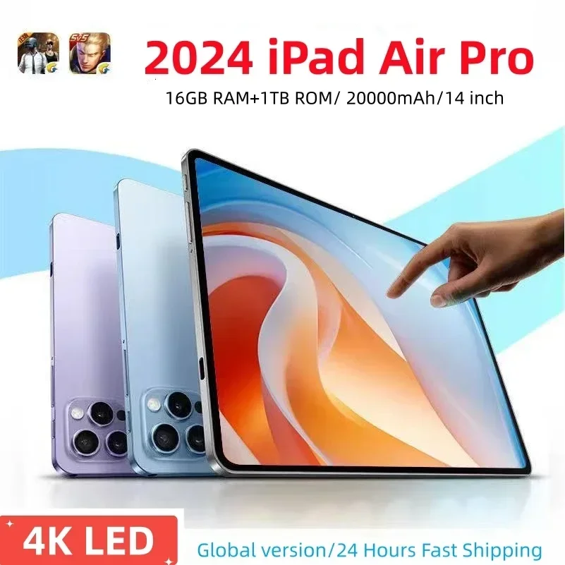 

2024 Original iPad Air Pro 11 inch 16GB RAM 1TB ROM Android 13 Core Pad Tablet PC Phone Dual Wifi android tablet