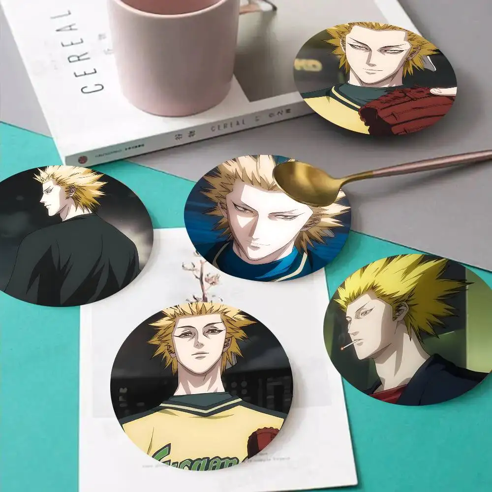 1pc Toua Tokuchi Anime Characters Wooden Coaster Colour Printing Cup Mat Home Desk Decoration Gifts