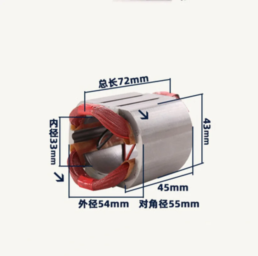 Sostituzione della smerigliatrice angolare rotore del motore elettrico/statore del motore adatto per Makita 9553/9554/9555NB/HN nuovo