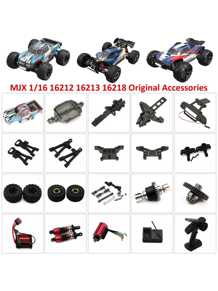 MJX 16218 16213 16212 RC Originalteile Schwingarm, Lenkungsschale, Motor, Karosserie, Differentialgetriebe, ESC-Servo, Reifen-Chassis