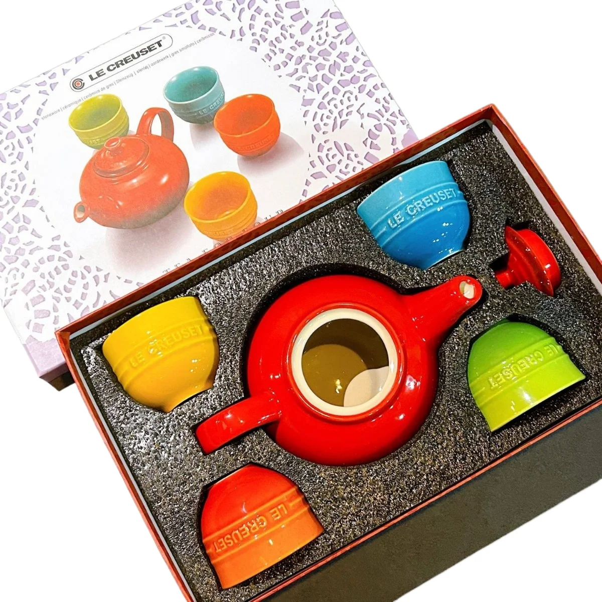 Coffee Tea Set Up - 5 Set Le Creuset Teapot Stoneware
