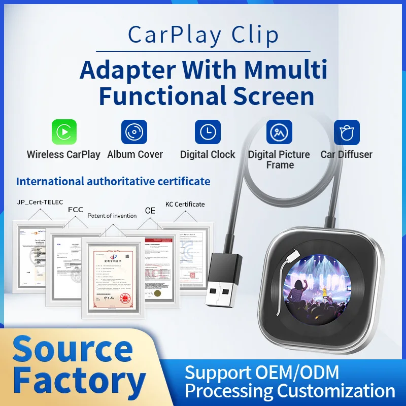 

Wired to wireless carplay box Car machine interconnection Car aromatherapy function carplay box