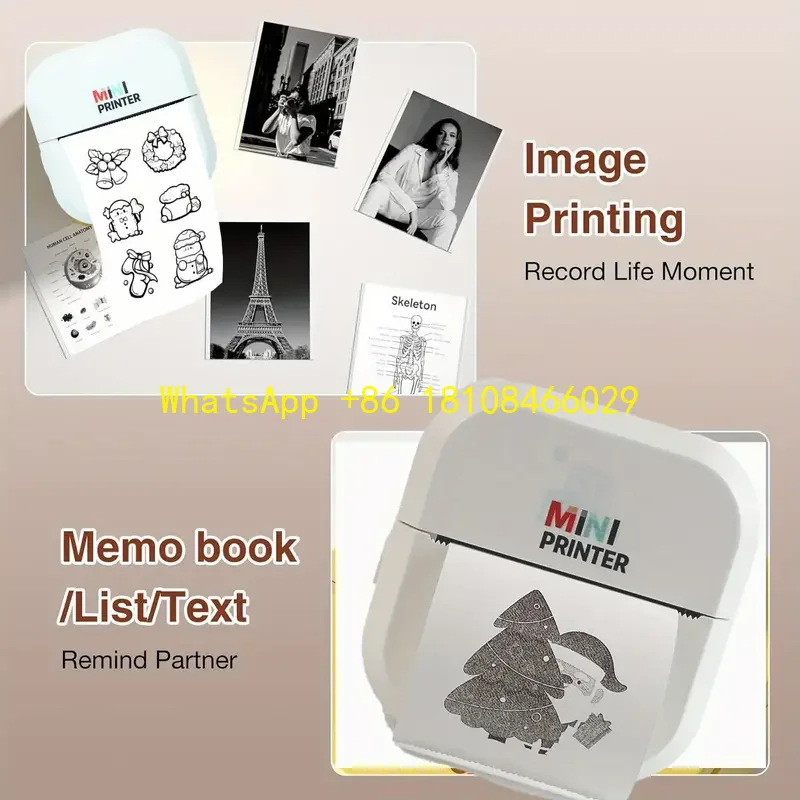 Ручной мини-портативный мобильный стикер термопринтер принтер штрих-кода цветной экран Ручной мини-портативный мобильный стикер термопринтер принтер штрих-кода цветной экран