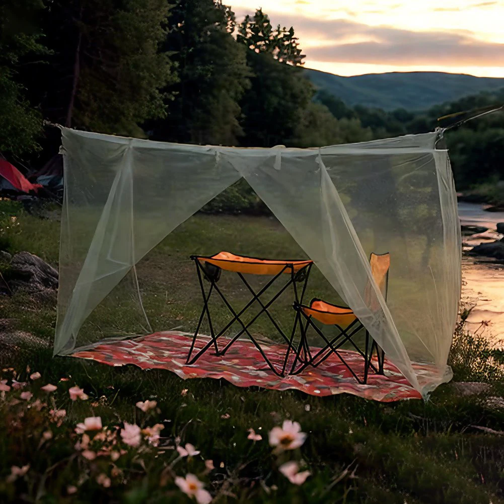 

Portable Mosquito Net Tent for Camping & Travel – Large White Insect Proof Bed Canopy for Outdoor/Indoor Use