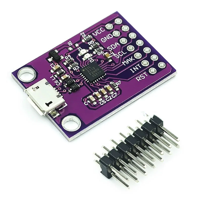 Placa de depuración CP2112 de 1 piezas-10 piezas, módulo de comunicación USB a SMBus I2C, 2,0 MicroUSB 2112, Kit de evaluación para CCS811, módulo