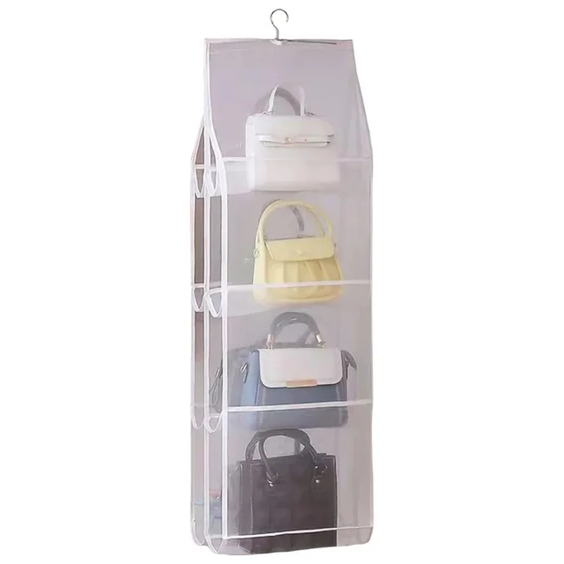 Hanging Handbag Organizer Wardrobe Closet Transparent Storage Bag Door Wall Clear Sundry Shoe Bag Hanger Pouch Accessories Stuff