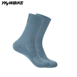 YKYWBIKE-스포츠 레이싱 사이클링 양말, 전문 브랜드 스포츠 양말, 통기성 도로 자전거 양말, 남성과 여성 야외 9 색